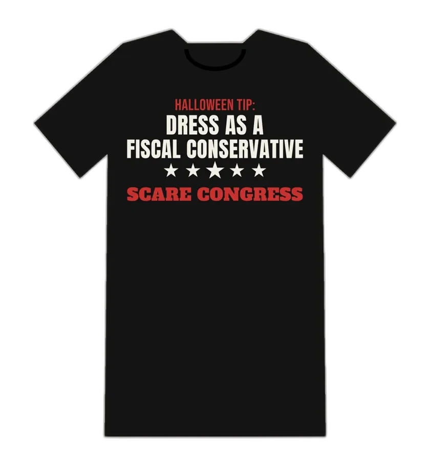 DRESS AS A FISCAL CONSERVATIVE AND SCARE CONGRESS tee mockup
