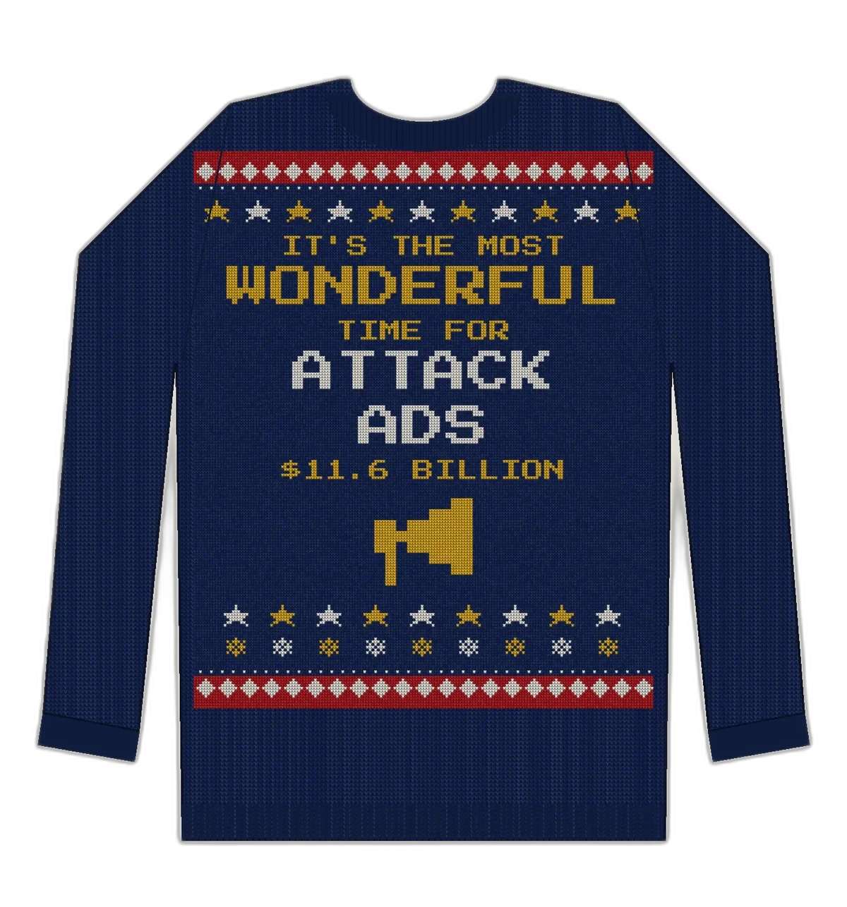 Attack Ad Season ugly Christmas sweater mockup