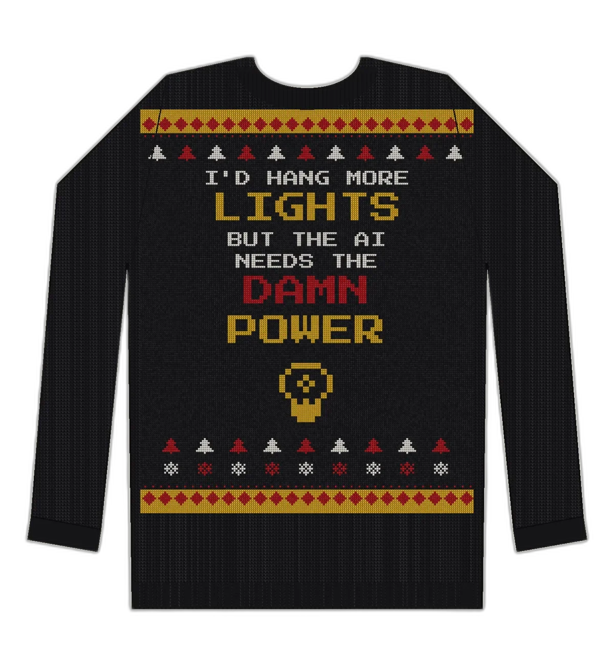 Grid Glow Noel ugly Christmas sweater mockup